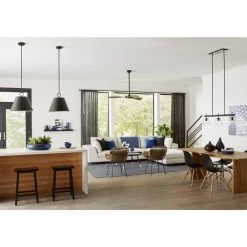 Saffert 40 in. 3-Light Matte Black with Clear Glass Shades New Traditional Linear Chandelier for Dining Room by Progress Lighting -Progress Lighting Shop matte black progress lighting chandeliers p400298 31m c3 1000