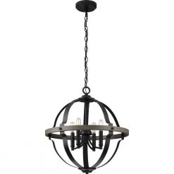 Lockhart 4-Light Matte Black Farmhouse Sphere Pendant Hanging Light by Progress Lighting -Progress Lighting Shop matte black progress lighting chandeliers p500278 031 4f 1000
