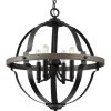 Lockhart 4-Light Matte Black Farmhouse Sphere Pendant Hanging Light by Progress Lighting -Progress Lighting Shop matte black progress lighting chandeliers p500278 031 64 1000