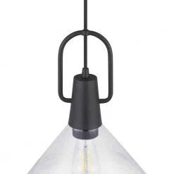 Suwanee 1-Light Matte Black Pendant with Clear Seeded Glass Shade by Progress Lighting -Progress Lighting Shop matte black progress lighting chandeliers p500346 31m fa 1000