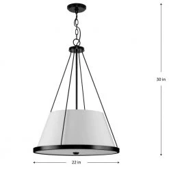 Saffert Collection 22 in. 3-Light Matte Black with Clear Glass Shades New Traditional Pendant for Kitchen by Progress Lighting -Progress Lighting Shop matte black progress lighting chandeliers p500357 31m fa 1000