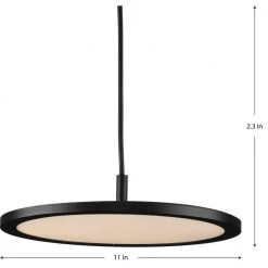 Everlume 20-Watt Integrated LED 1-Light for Kitchen Matte Black Modern Integrated LED Pendant Light for Kitchen by Progress Lighting 13 Everlume 20-Watt Integrated LED 1-Light for Kitchen Matte Black Modern Integrated LED Pendant Light for Kitchen by Progress Lighting -Progress Lighting Shop matte black progress lighting chandeliers p500366 31m 30 1f 1000