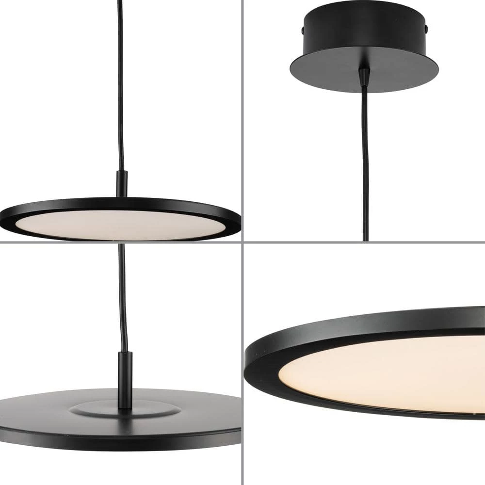 Everlume 20-Watt Integrated LED 1-Light for Kitchen Matte Black Modern Integrated LED Pendant Light for Kitchen by Progress Lighting 6 Everlume 20-Watt Integrated LED 1-Light for Kitchen Matte Black Modern Integrated LED Pendant Light for Kitchen by Progress Lighting - Image 4