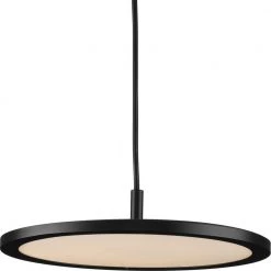 Everlume 20-Watt Integrated LED 1-Light for Kitchen Matte Black Modern Integrated LED Pendant Light for Kitchen by Progress Lighting