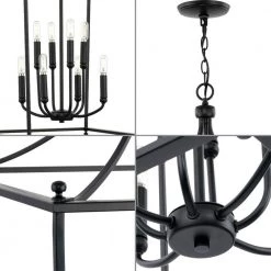 Parkhurst 20 in. 8-Light Matte Black New Traditional Chandelier for Foyer by Progress Lighting 19 Parkhurst 20 in. 8-Light Matte Black New Traditional Chandelier for Foyer by Progress Lighting -Progress Lighting Shop matte black progress lighting chandeliers p500371 31m 44 1000