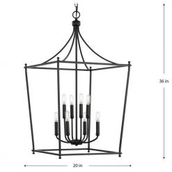 Parkhurst 20 in. 8-Light Matte Black New Traditional Chandelier for Foyer by Progress Lighting 21 Parkhurst 20 in. 8-Light Matte Black New Traditional Chandelier for Foyer by Progress Lighting -Progress Lighting Shop matte black progress lighting chandeliers p500371 31m 76 1000