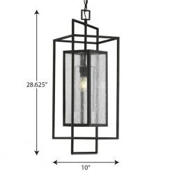 Navarre Collection 1-Light Matte Black Clear Glass Transitional Pendant Hanging Light by Progress Lighting -Progress Lighting Shop matte black progress lighting chandeliers p550089 031 1f 1000