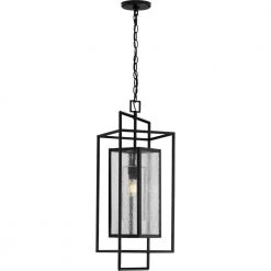 Navarre Collection 1-Light Matte Black Clear Glass Transitional Pendant Hanging Light by Progress Lighting -Progress Lighting Shop matte black progress lighting chandeliers p550089 031 44 1000