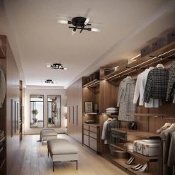 Quadrant LED 4-Light Matte Black Frosted Glass Modern Flush Mount Ceiling Light by Progress Lighting -Progress Lighting Shop matte black progress lighting flush mount lights p350209 031 30 c3 1000