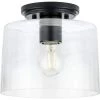 Adley Collection 1-Light Matte Black Clear Glass New Traditional Flush Mount Light by Progress Lighting -Progress Lighting Shop matte black progress lighting flush mount lights p350213 31m 64 1000