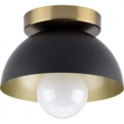 Eva 7.37 in. 1-Light Matte Black Mid-Century Modern Flush Mount Light by Progress Lighting -Progress Lighting Shop matte black progress lighting flush mount lights p350217 31m 1f 1000