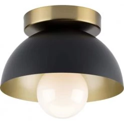 Eva 7.37 in. 1-Light Matte Black Mid-Century Modern Flush Mount Light by Progress Lighting -Progress Lighting Shop matte black progress lighting flush mount lights p350217 31m 44 1000