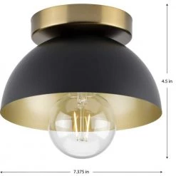 Eva 7.37 in. 1-Light Matte Black Mid-Century Modern Flush Mount Light by Progress Lighting -Progress Lighting Shop matte black progress lighting flush mount lights p350217 31m fa 1000