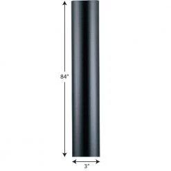 Outdoor 7 Foot Matte Black Aluminum Post for use with Outdoor Lanterns by Progress Lighting -Progress Lighting Shop matte black progress lighting light poles p5390 31 c3 1000