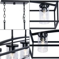 Swansea Collection 4-Light 36 in. Matte Black Transitional Outdoor Chandelier with Clear Glass Shades by Progress Lighting 11 Swansea Collection 4-Light 36 in. Matte Black Transitional Outdoor Chandelier with Clear Glass Shades by Progress Lighting -Progress Lighting Shop matte black progress lighting outdoor chandeliers p550129 31m 4f 1000