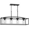 Swansea Collection 4-Light 36 in. Matte Black Transitional Outdoor Chandelier with Clear Glass Shades by Progress Lighting -Progress Lighting Shop matte black progress lighting outdoor chandeliers p550129 31m 64 1000