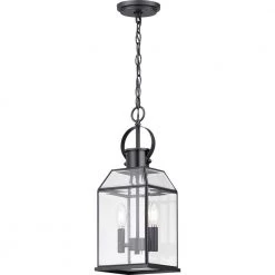 Canton Heights 2-Light Matte Black Outdoor Pendant Light with Clear Beveled Glass by Progress Lighting -Progress Lighting Shop matte black progress lighting outdoor pendant lights p550076 031 4f 1000