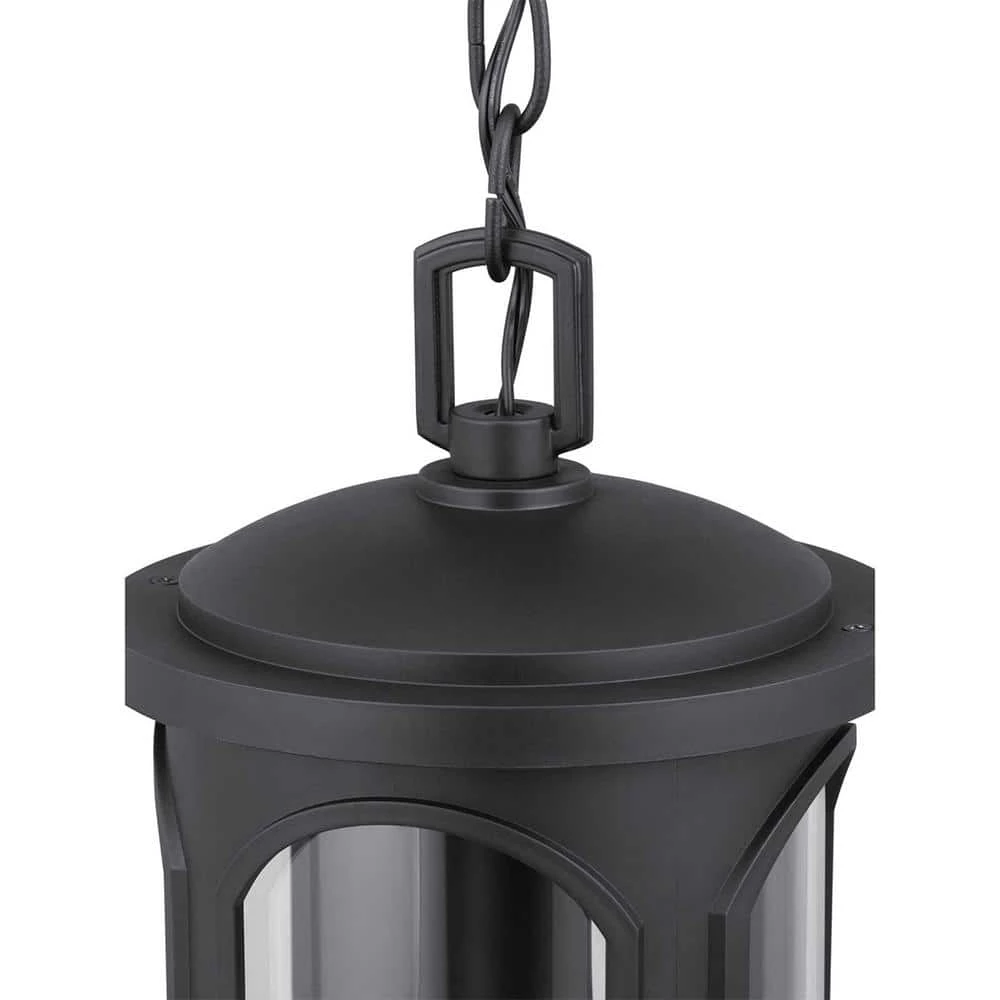 Faywood 1-Light Matte Black Outdoor Pendant Light with Clear Glass by Progress Lighting 6 Faywood 1-Light Matte Black Outdoor Pendant Light with Clear Glass by Progress Lighting - Image 4