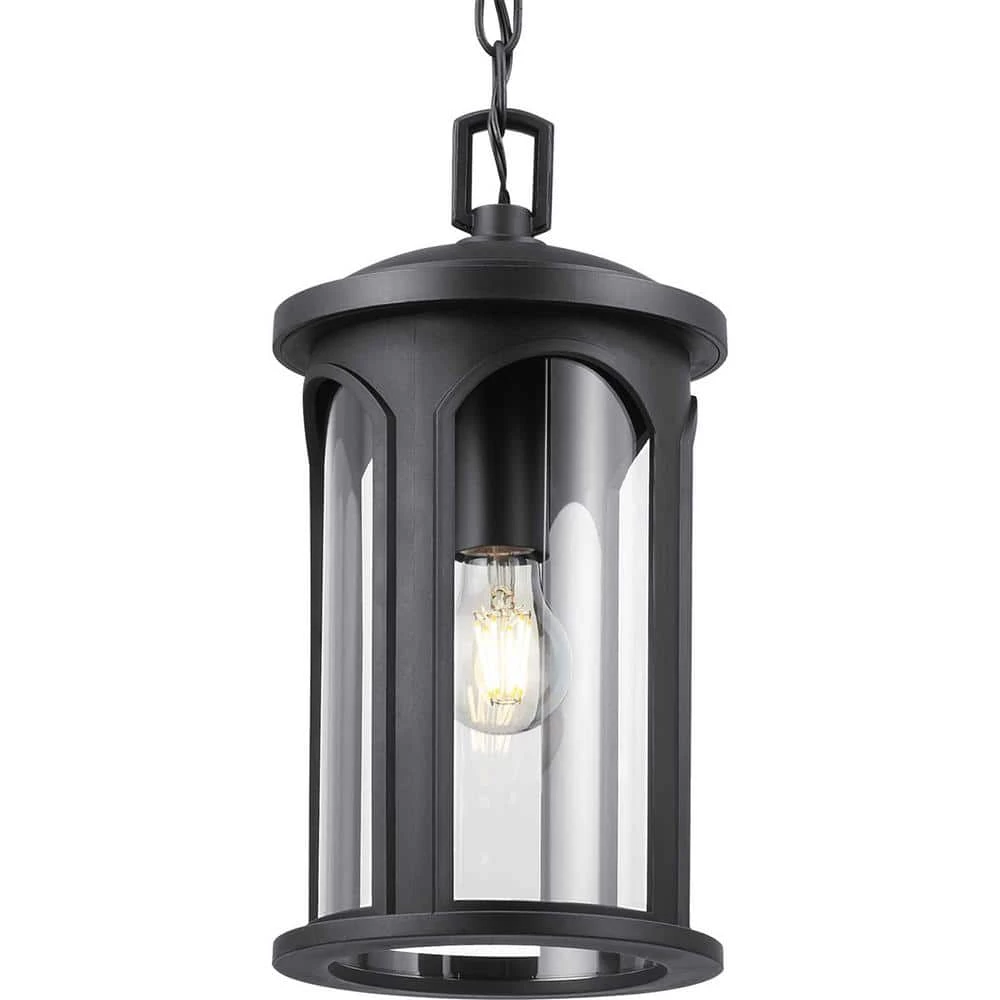 Faywood 1-Light Matte Black Outdoor Pendant Light with Clear Glass by Progress Lighting 3 Faywood 1-Light Matte Black Outdoor Pendant Light with Clear Glass by Progress Lighting