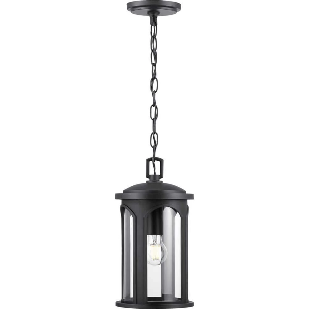 Faywood 1-Light Matte Black Outdoor Pendant Light with Clear Glass by Progress Lighting 4 Faywood 1-Light Matte Black Outdoor Pendant Light with Clear Glass by Progress Lighting - Image 2