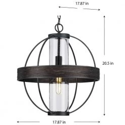 Terrace 1-Light Matte Black Clear Seeded Glass Global Outdoor Hanging Light by Progress Lighting -Progress Lighting Shop matte black progress lighting outdoor pendant lights p550111 31m 44 1000