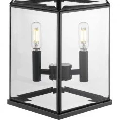 Canton Heights 18 in. 2-Light Matte Black Transitional Outdoor Wall Lantern with Clear Beveled Glass by Progress Lighting -Progress Lighting Shop matte black progress lighting outdoor sconces p560142 031 1f 1000