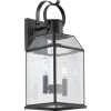 Canton Heights 18 in. 2-Light Matte Black Transitional Outdoor Wall Lantern with Clear Beveled Glass by Progress Lighting -Progress Lighting Shop matte black progress lighting outdoor sconces p560142 031 64 1000