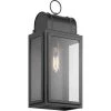 Landstone 1-Light 17 in. Matte Black Outdoor Wall Lantern with Clear Glass by Progress Lighting -Progress Lighting Shop matte black progress lighting outdoor sconces p560204 031 64 1000