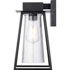 Raineville 1-Light 12 in. Matte Black Outdoor Wall Lantern with Clear Glass by Progress Lighting -Progress Lighting Shop matte black progress lighting outdoor sconces p560216 031 4f 1000
