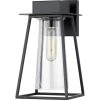 Raineville 1-Light 12 in. Matte Black Outdoor Wall Lantern with Clear Glass by Progress Lighting -Progress Lighting Shop matte black progress lighting outdoor sconces p560216 031 64 1000
