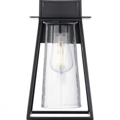 Raineville 1-Light 12 in. Matte Black Outdoor Wall Lantern with Clear Glass by Progress Lighting -Progress Lighting Shop matte black progress lighting outdoor sconces p560216 031 c3 1000