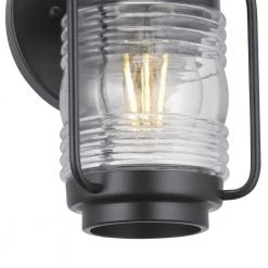 Watch Tower 1-Light 8.75 in. Matte Black Outdoor Wall Lantern with Clear Glass by Progress Lighting -Progress Lighting Shop matte black progress lighting outdoor sconces p560231 031 1f 1000