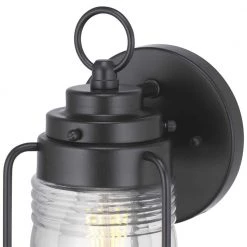 Watch Tower 1-Light 8.75 in. Matte Black Outdoor Wall Lantern with Clear Glass by Progress Lighting -Progress Lighting Shop matte black progress lighting outdoor sconces p560231 031 44 1000