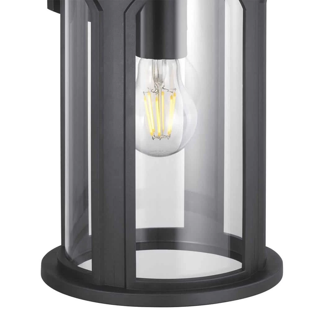 Faywood 1-Light 14 in. Matte Black Outdoor Wall Lantern with Clear Glass by Progress Lighting 6 Faywood 1-Light 14 in. Matte Black Outdoor Wall Lantern with Clear Glass by Progress Lighting - Image 4