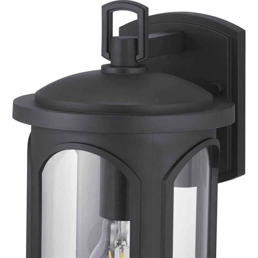 Faywood 1-Light 14 in. Matte Black Outdoor Wall Lantern with Clear Glass by Progress Lighting 7 Faywood 1-Light 14 in. Matte Black Outdoor Wall Lantern with Clear Glass by Progress Lighting - Image 5