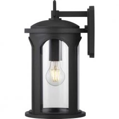 Faywood 1-Light 14 in. Matte Black Outdoor Wall Lantern with Clear Glass by Progress Lighting 10 Faywood 1-Light 14 in. Matte Black Outdoor Wall Lantern with Clear Glass by Progress Lighting -Progress Lighting Shop matte black progress lighting outdoor sconces p560243 031 4f 1000