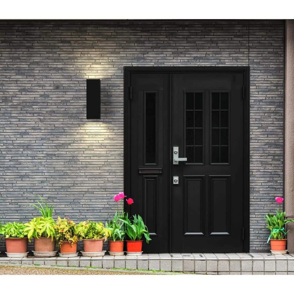 Square 6" Two-Light Black Modern Wall Lantern for Outdoor Spaces with Up-Down Light Output by Progress Lighting 11 Square 6" Two-Light Black Modern Wall Lantern for Outdoor Spaces with Up-Down Light Output by Progress Lighting - Image 9