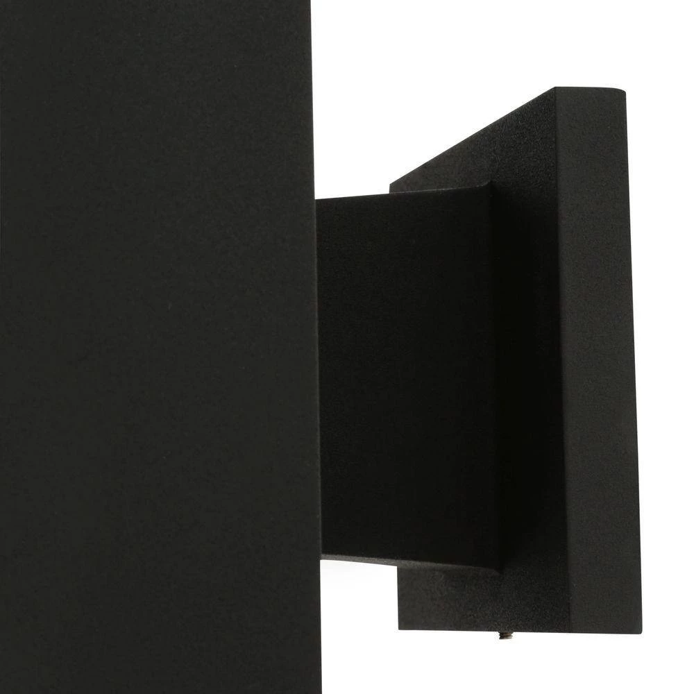 Square 6" Two-Light Black Modern Wall Lantern for Outdoor Spaces with Up-Down Light Output by Progress Lighting 8 Square 6" Two-Light Black Modern Wall Lantern for Outdoor Spaces with Up-Down Light Output by Progress Lighting - Image 6