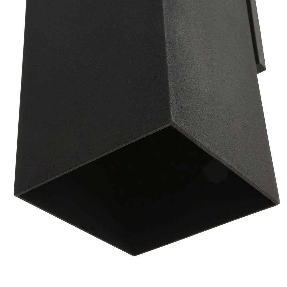 Square 6" Two-Light Black Modern Wall Lantern for Outdoor Spaces with Up-Down Light Output by Progress Lighting 9 Square 6" Two-Light Black Modern Wall Lantern for Outdoor Spaces with Up-Down Light Output by Progress Lighting - Image 7
