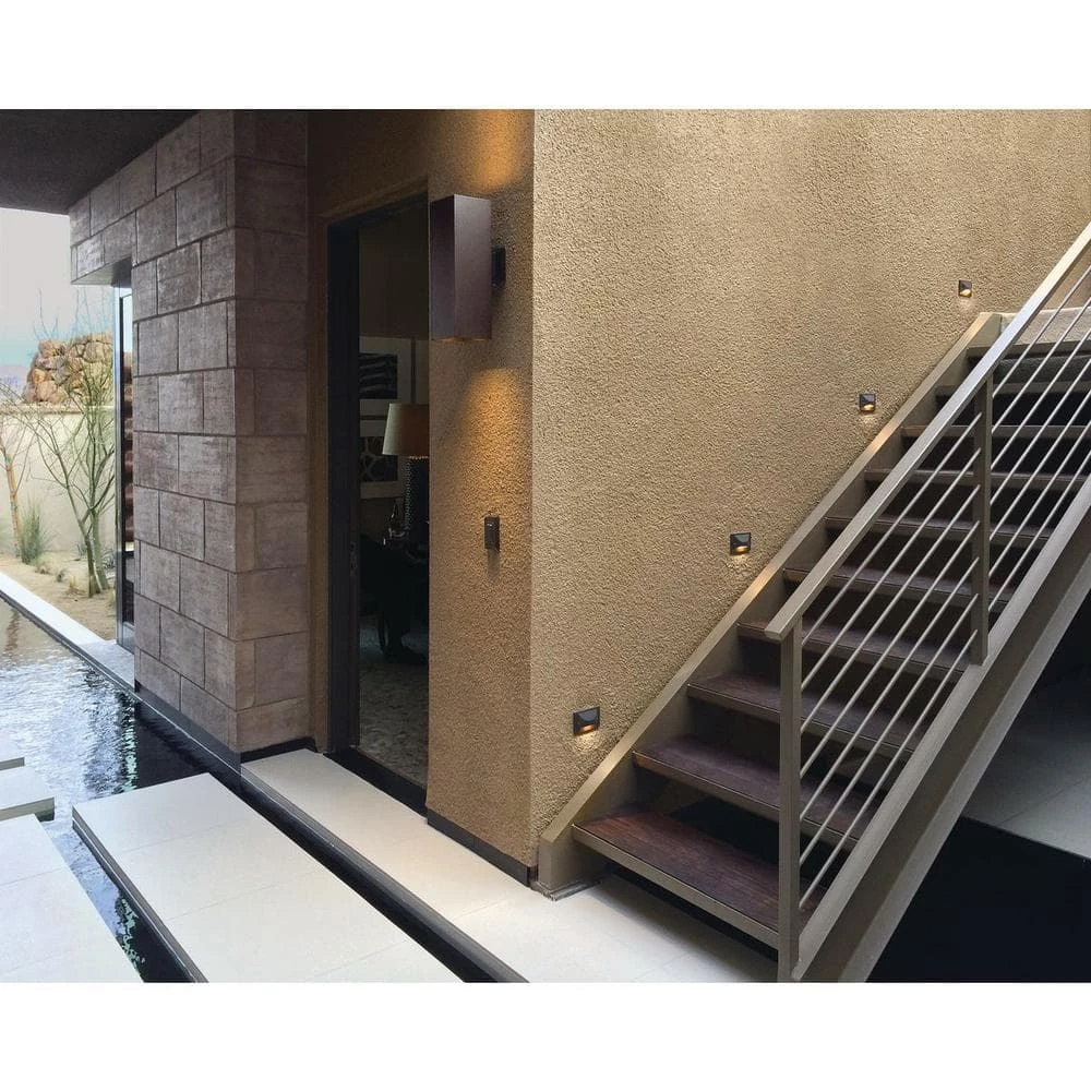 Square 6" Two-Light Black Modern Wall Lantern for Outdoor Spaces with Up-Down Light Output by Progress Lighting 10 Square 6" Two-Light Black Modern Wall Lantern for Outdoor Spaces with Up-Down Light Output by Progress Lighting - Image 8