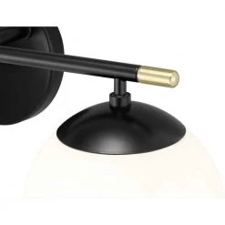 Hartnett 8 in. 3-Light Matte Black Vanity Light with Satin Brass Accents and Etched Opal Glass Shades by Progress Lighting -Progress Lighting Shop matte black progress lighting vanity lighting p300336 31m 1f 1000
