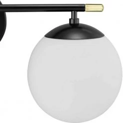 Hartnett 8 in. 3-Light Matte Black Vanity Light with Satin Brass Accents and Etched Opal Glass Shades by Progress Lighting -Progress Lighting Shop matte black progress lighting vanity lighting p300336 31m 76 1000