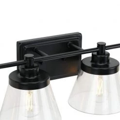 Hinton 33.5 in. 4-Light Matte Black Clear Seeded Glass Farmhouse Bath Vanity Light by Progress Lighting 15 Hinton 33.5 in. 4-Light Matte Black Clear Seeded Glass Farmhouse Bath Vanity Light by Progress Lighting -Progress Lighting Shop matte black progress lighting vanity lighting p300351 31m 66 1000
