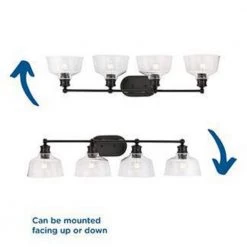 Singleton 36 in. 4-Light Matte Black Vanity Light with Clear Glass Shades by Progress Lighting -Progress Lighting Shop matte black progress lighting vanity lighting p300398 31m 4f 1000