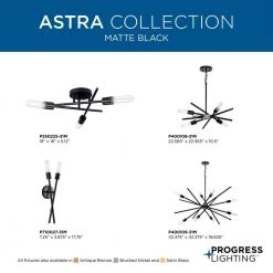 Astra 2-Light 18 in. Matte Black Modern Wall Bracket by Progress Lighting -Progress Lighting Shop matte black progress lighting vanity lighting p710027 31m fa 1000