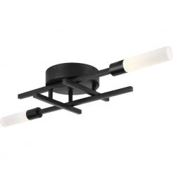 Quadrant LED Collection 2-Light Matte Black Frosted Glass Modern Wall Light by Progress Lighting 8 Quadrant LED Collection 2-Light Matte Black Frosted Glass Modern Wall Light by Progress Lighting -Progress Lighting Shop matte black progress lighting vanity lighting p710103 031 30 4f 1000