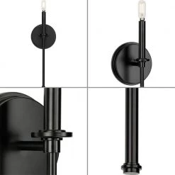 Elara 5.75 in. 1-Light Matte Black New Traditional Wall Sconce for Bathroom by Progress Lighting -Progress Lighting Shop matte black progress lighting vanity lighting p710106 31m 76 1000