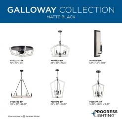 Galloway 1-Light 18 in. Matte Black Modern Farmhouse Wall Bracket with Distressed White Accents by Progress Lighting -Progress Lighting Shop matte black progress lighting vanity lighting p710109 31m 1f 1000