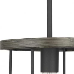 Fairforest 1-Light Matte Black with Aged Oak Accents Mini-Pendant by Progress Lighting -Progress Lighting Shop matte black with aged oak accents progress lighting pendant lights p500286 031 fa 1000