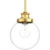 Penn Collection 6-7/8 in. 1-Light Golden Natural Brass Clear Glass Farmhouse Kitchen Pendant Light by Progress Lighting -Progress Lighting Shop natural brass progress lighting pendant lights p5067 137 64 1000